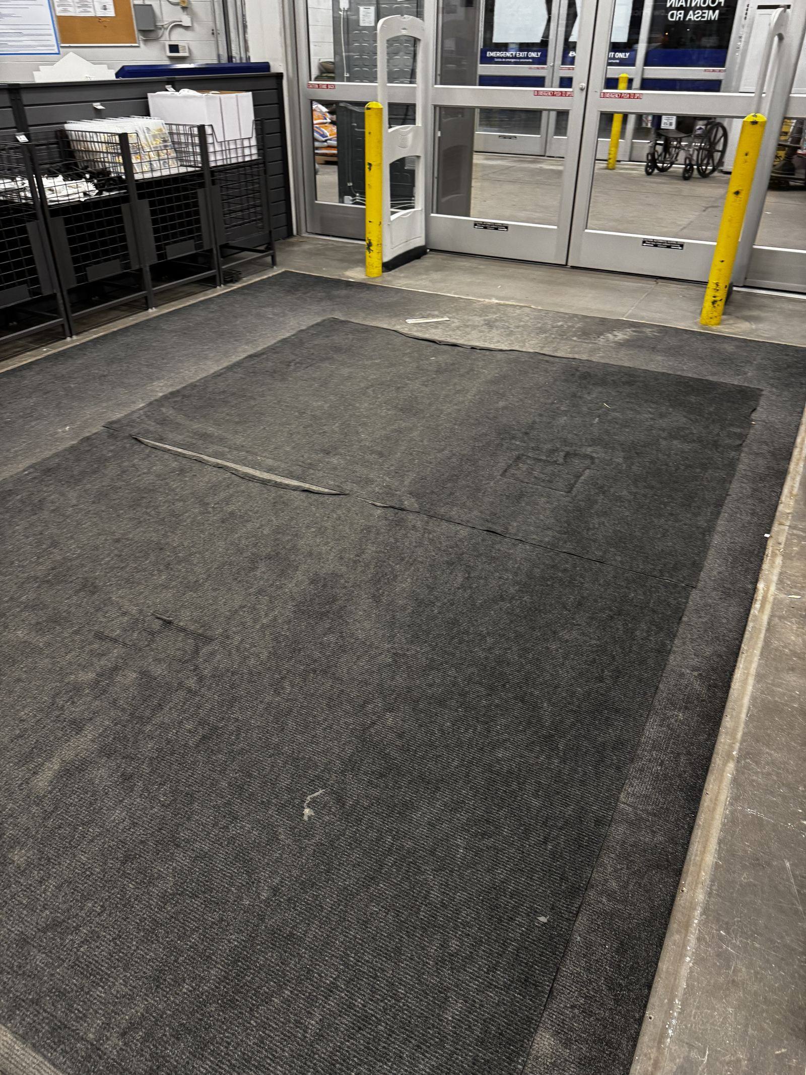 Retail entryway with new walk-off carpet